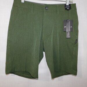 MENs 31 O'Neill  RESERVE HEATHER 19" HYBRID SHORTS New with Tag Olive Green